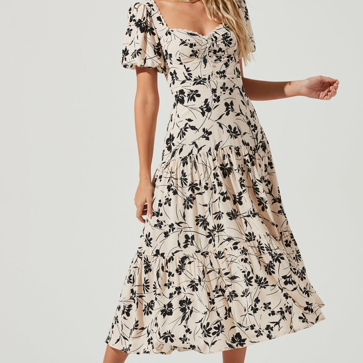 ASTR the label Women's Mabel Dress, Celery Floral, Medium : :  Clothing, Shoes & Accessories