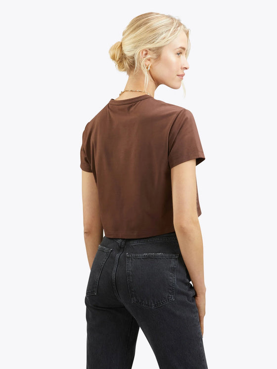 Cuts Almost Friday Cropped Tee in Sierra