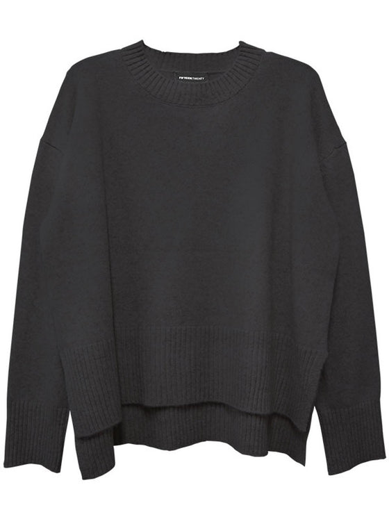 Black Hi Low Side Slit Sweater from Fifteen Twenty