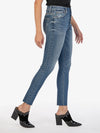 Kut from the Kloth Charlize High Rise Cigarette Leg in Positively W/Medium Wash Base