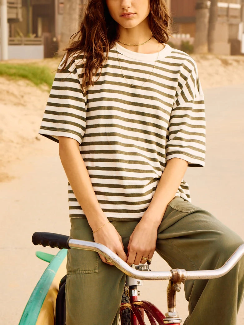 Sunwashed Slub Vintage Tee in Brookline Stripe | Faherty