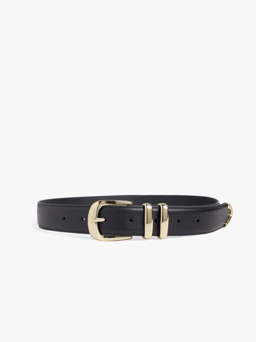 The Jordan Belt in Black Gold & Black Nickel | Shop Favorite
