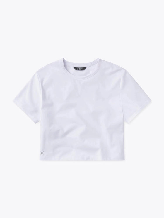 Cuts for Women Almost Friday Cropped Tee in White