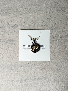  Winifred Design Dainty 14K Gold Filled Black/Gold LV Charm Necklace