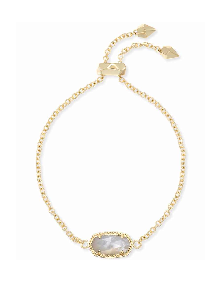 Mini Elaina Stretch Bracelet Gold Pink Opalite Crystal