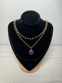  Winifred Design Multi Chain Blue Louis Vuitton Pendant Necklace