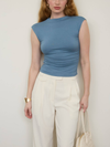 The Workshop Studio's Reversible Funnel Neck Scrunch Knit Top