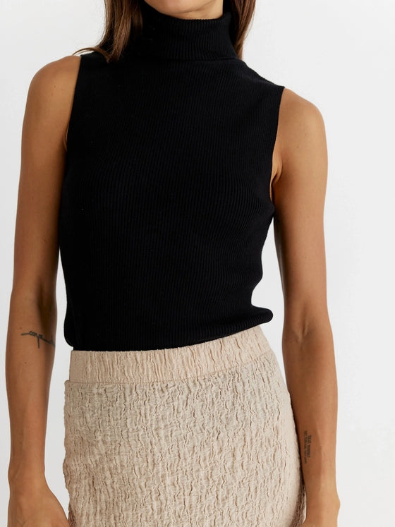 All Row The Nadia Top in Black