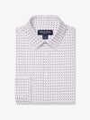 Leeward Dress Shirt in Eggplant Hatch Mark