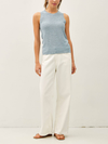 Be Cool's Round Neck Sleeveless Slub Knit Top