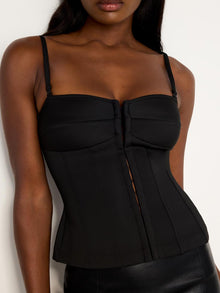  Good American Scuba Corset Top in Black