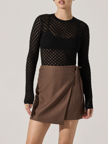  ASTR the Label Dex Sweater Top in Black