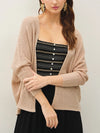 Be Cool Dolman Sleeve Open Front Cardigan in Ivory