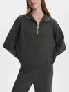 Varley's Hawley Half Zip Sweat in Olive Marl