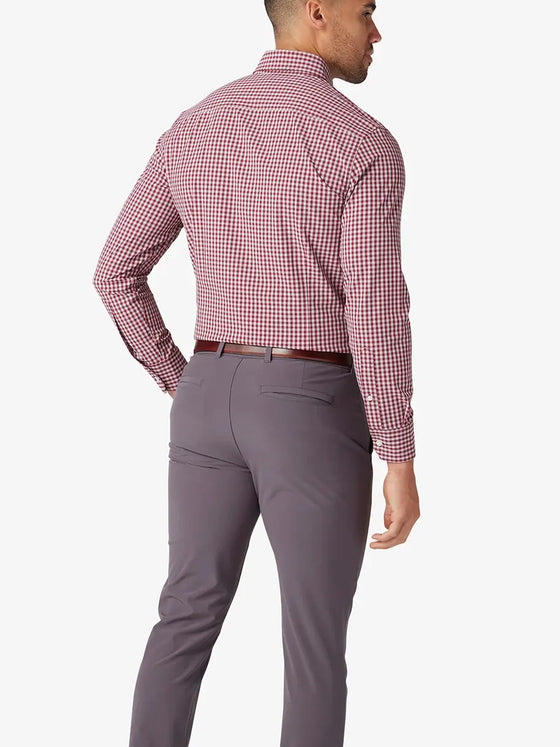 Mizzen+Main Leeward Dress Shirt in Garnet Gingham