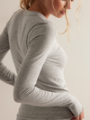So Soft Seamless Modal Long Sleeve in Heather Grey