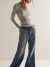 So Soft Seamless Modal Long Sleeve in Heather Grey