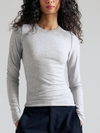 So Soft Seamless Modal Long Sleeve in Heather Grey