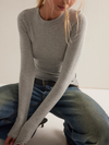So Soft Seamless Modal Long Sleeve in Heather Grey