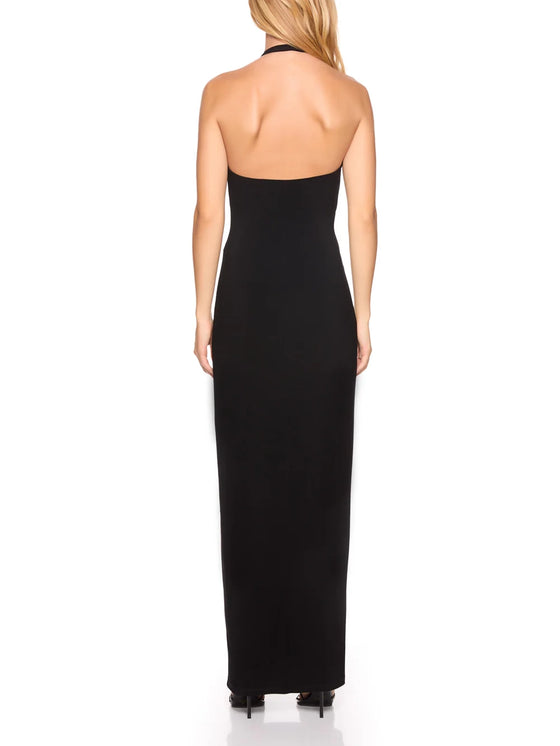 Susana Monaco Matte Jersey Halter Dress in Black