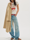Free People's Nova Tee Graphic in Cherry Combo 