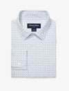 Leeward Long Sleeve Dress Shirt in White Hatch Mark