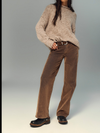 We The Free Tennessee Low-Rise Flocked Boyfriend Jeans in Lumber