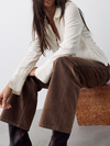 We The Free Tennessee Low-Rise Flocked Boyfriend Jeans in Lumber