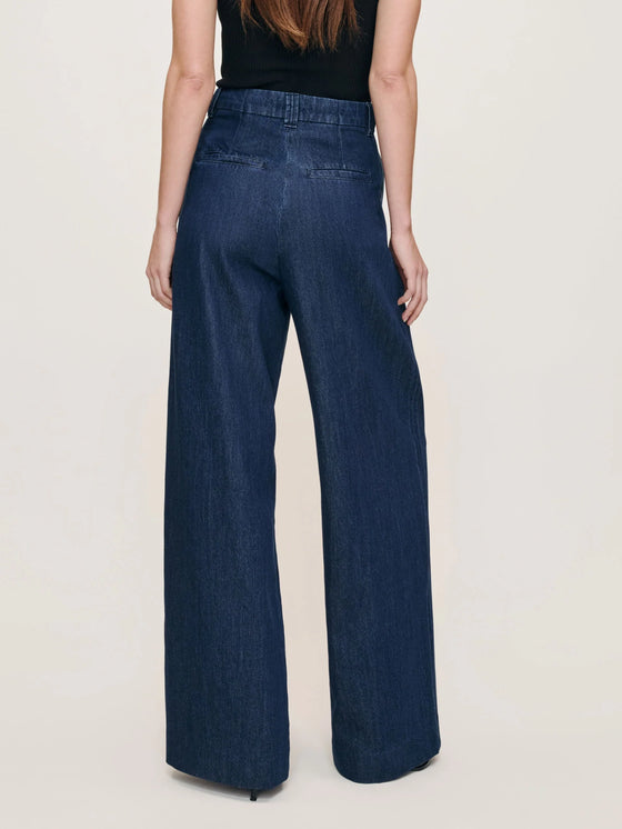 DL 1961 Hepburn Wide Leg High Rise Pleated 32" in River Valley