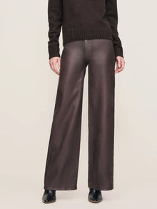  DL1961 Hepburn Wide Leg in Walnut Coated