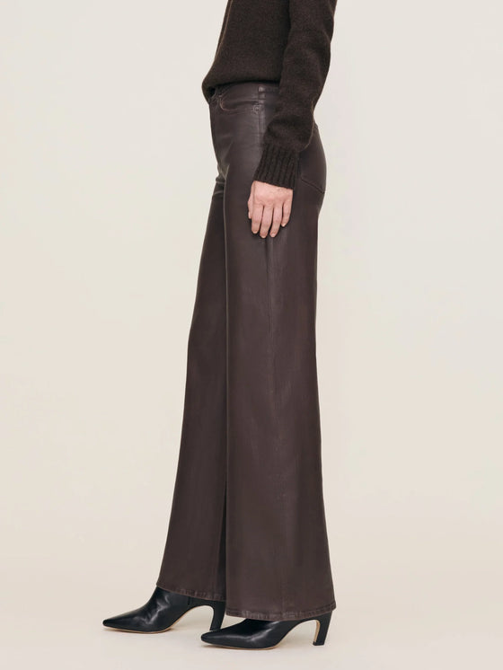 DL 1961 DL1961 Hepburn Wide Leg in Walnut Coated