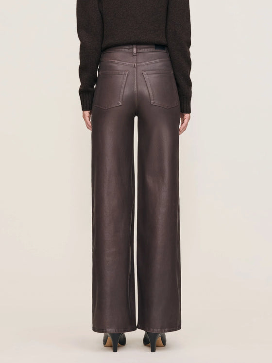 DL1961 Hepburn Wide Leg in Walnut Coated