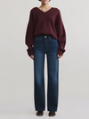 DL1961's Karmine Refined Wide Leg High Rise 32" Jeans in Newport Softwear