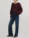 DL1961's Karmine Refined Wide Leg High Rise 32" Jeans in Newport Softwear