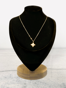  Winifred Design Dainty 14k Gold Filled 18" Necklace with Gold Mother of Pearl LV Clover Louis Vuitton