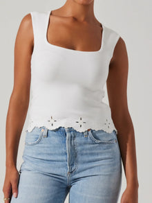  ASTR the Label Ellamay Sweater Top in White