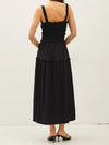 Ruffled Sundress in Black