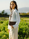 Melie Bianco Inez Chocolate Recycled Vegan Shoulder Bag