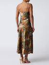 Lulus Carreta Midi Slip Dress in Green / Multicolor 