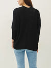 Be Cool Dolman Sleeve Open Front Cardigan in Black