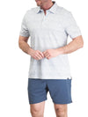 Faherty Brand Short-Sleeve Movement Pique Polo Twilight Blossom