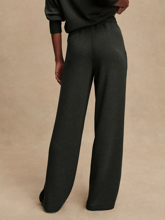 The Extra Wide Leg Pant 32" in Olive Marl