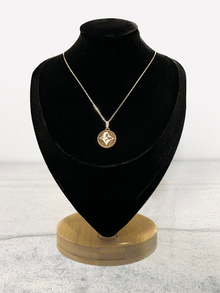  Winifred Design Dainty 14k Gold Filled 18" Necklace with Brown/Gold LV Clover Louis Vuitton