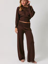 Le Lis Boat Neck Dolman Sleeve Sweater Top in Brown