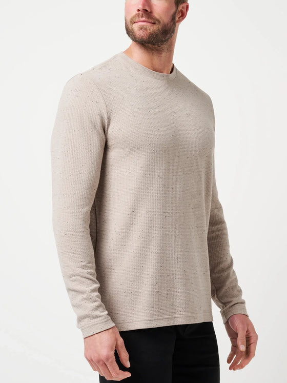 Travis Mathew Cloud Waffle Crew in Oxford Tan