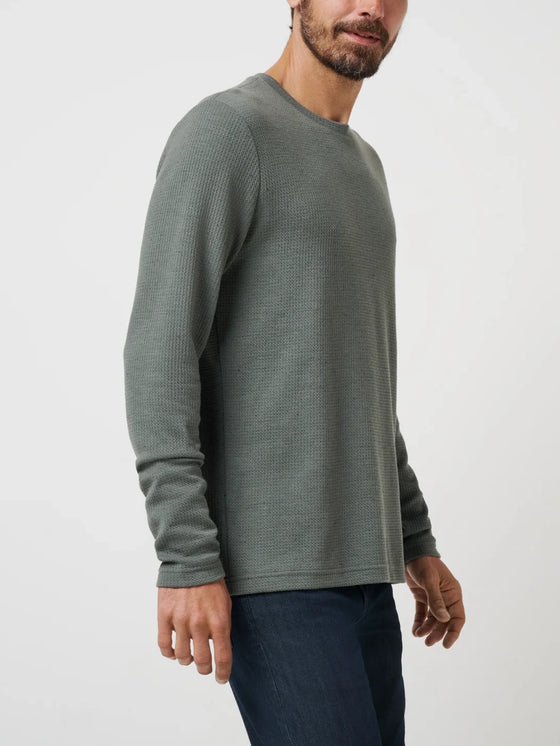 Travis Mathew Cloud Waffle Crew in Dark Olive