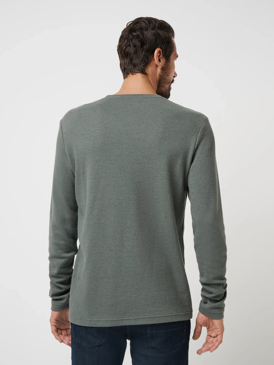 Travis Mathew Cloud Waffle Crew in Dark Olive