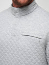 Travis Mathew Transatlantic Quarter Zip in Light Grey Heather