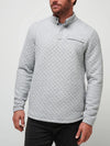 Travis Mathew Transatlantic Quarter Zip in Light Grey Heather