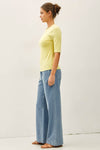 Modal Classic Ribbed Crewneck Short Sleeve Top